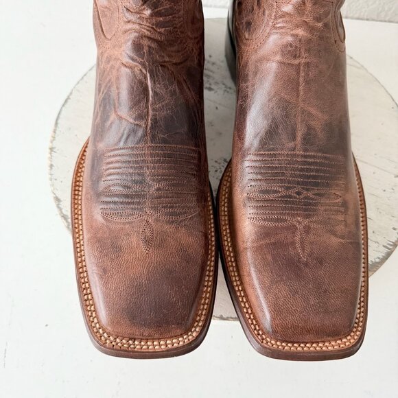Rod Patrick Mens Cowboy Boots 15.5AAAA Perro Loco Brown Square Toe Western - Picture 6 of 12